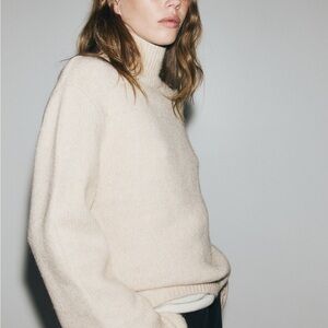 H&M Cream Turtleneck Sweater